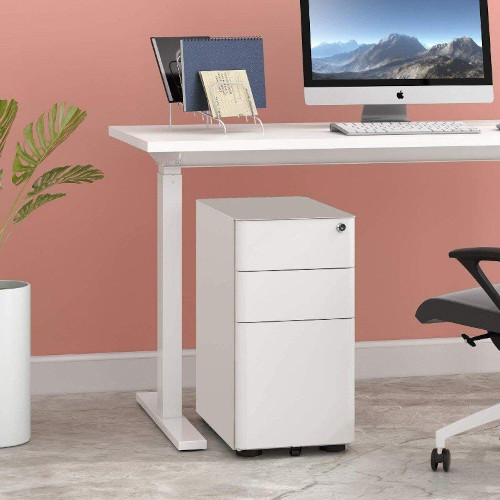 Moda L Metal Pedestal 3 Drawer Unit under desk